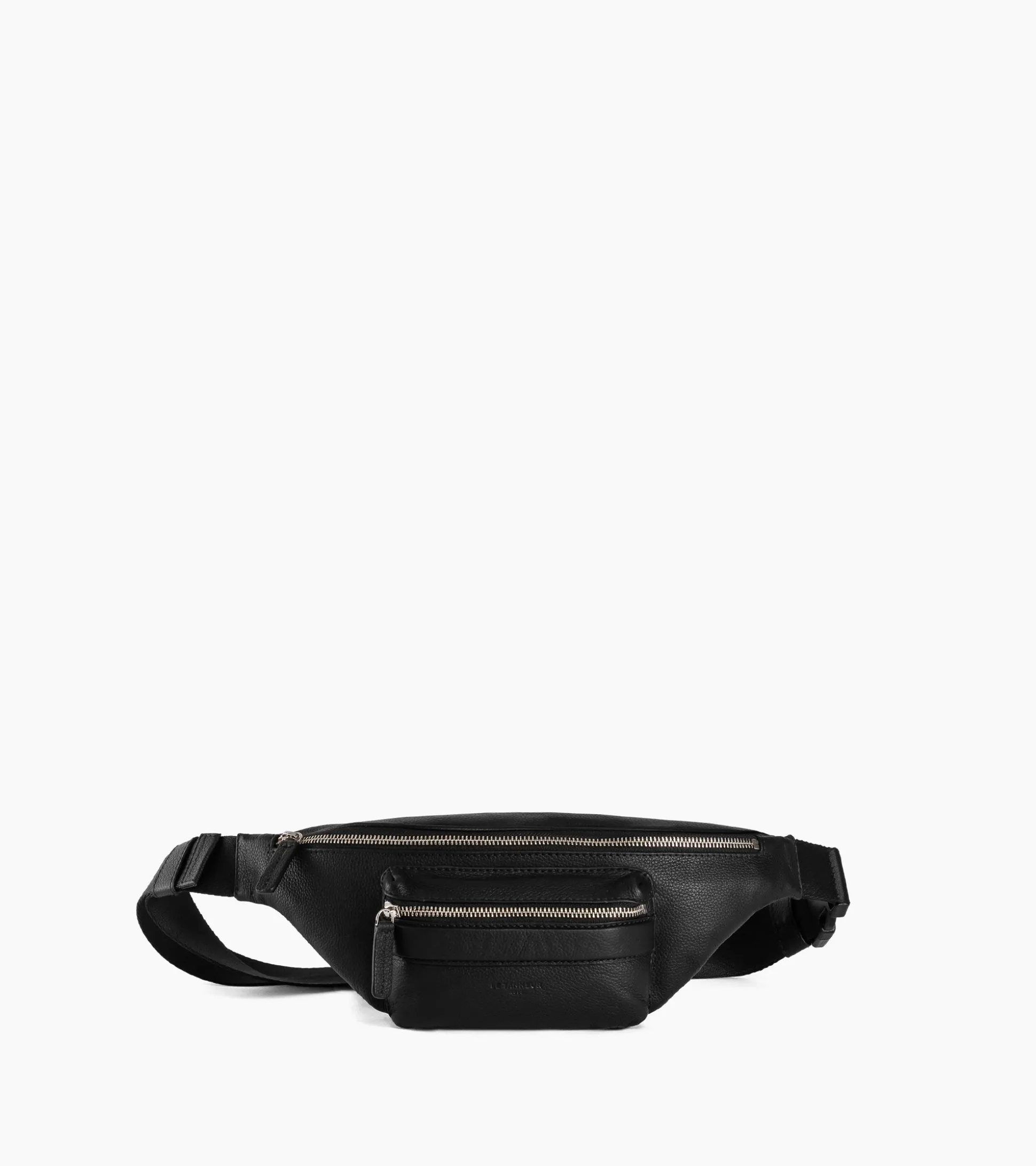 Sac banane Charles en cuir grainé - Black
