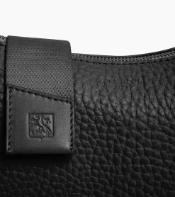 Sac banane Noah en cuir grain buffle et cuir lisse - NOIR 1