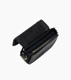 Sac bandoulière moyen modèle Ella en cuir grainé - Black