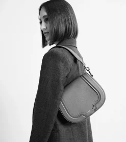 Sac bandoulière moyen modèle Ella en cuir grainé - AURORE