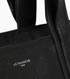 Sac cabas Grâce en cuir grainé - Black