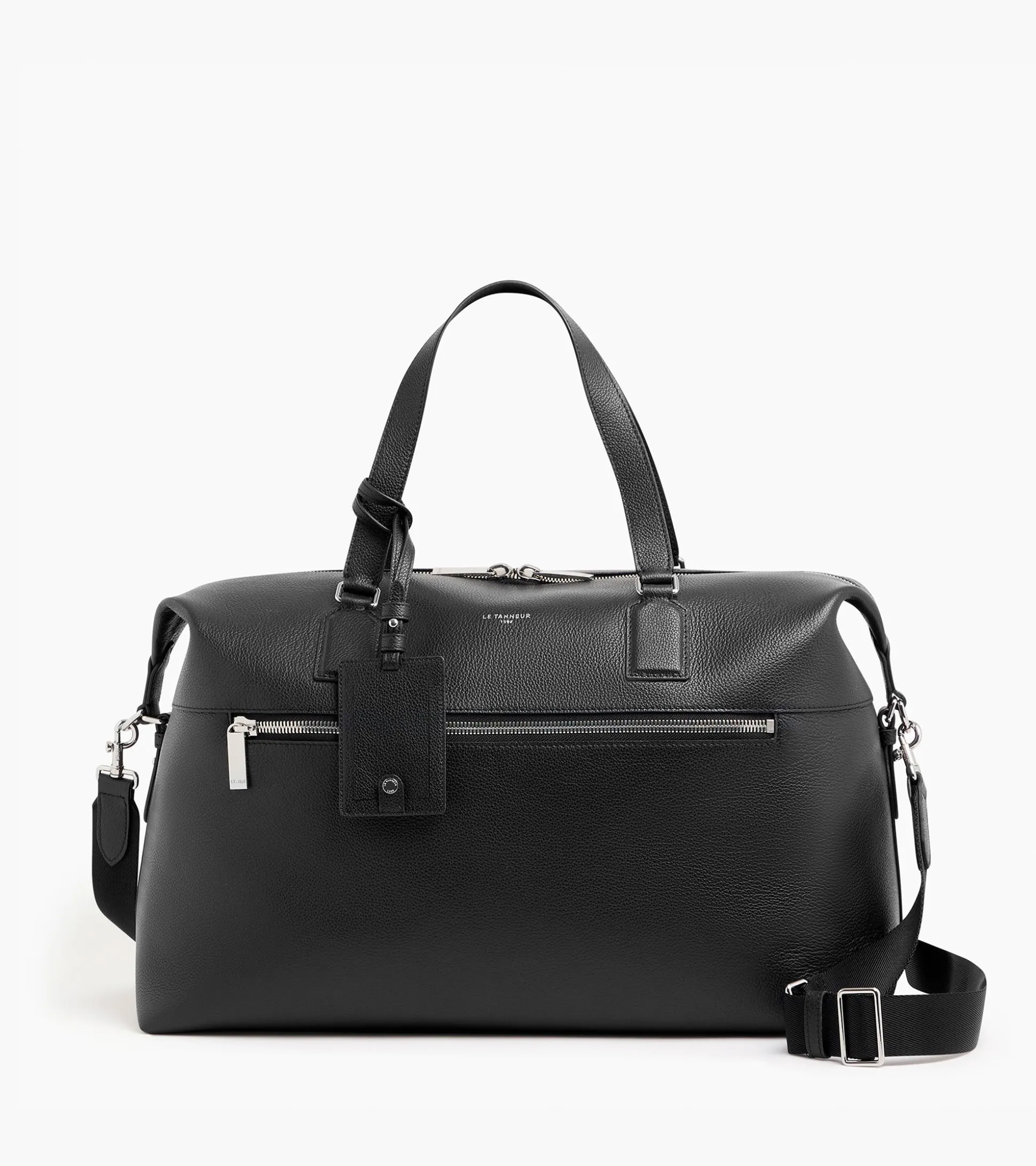 Sac de voyage 24h Emile en cuir grainé - Black