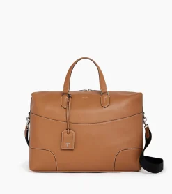 Sac de voyage 24h Romy en cuir grainé - Brown Tan