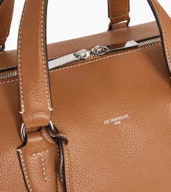 Sac de voyage 24h Romy en cuir grainé - Brown Tan