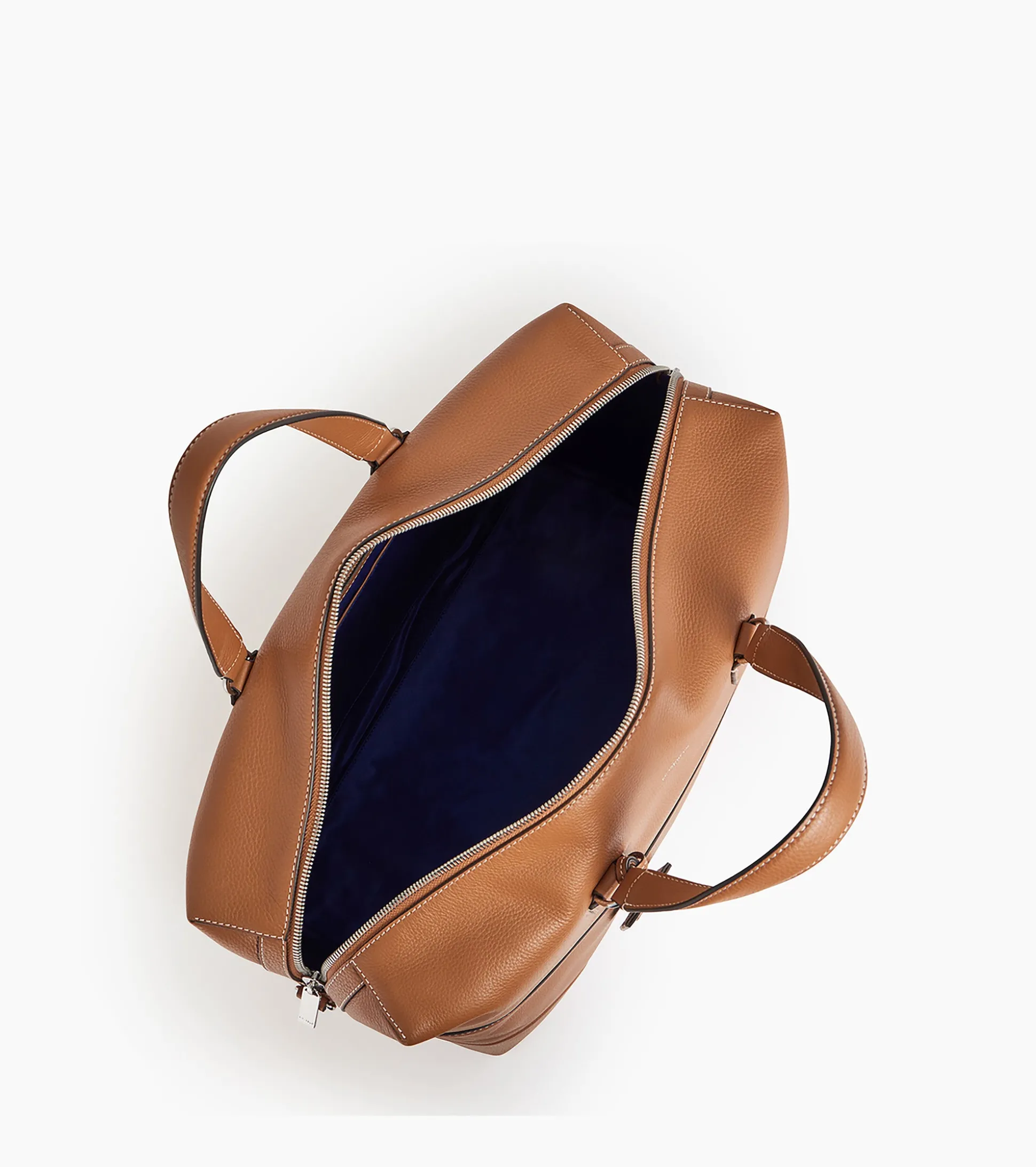 Sac de voyage 24h Romy en cuir grainé - Brown Tan