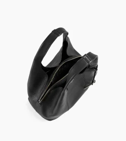 Sac porté épaule moyen modèle Juliette en cuir grainé - Black
