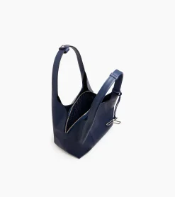 Sac porté épaule moyen modèle Juliette en cuir grainé - Twilight Blue