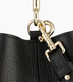 Sac seau Louise en cuir grainé - Black Le Bleu