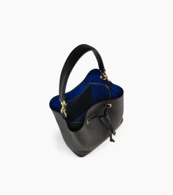 Sac seau Louise en cuir grainé - Black Le Bleu