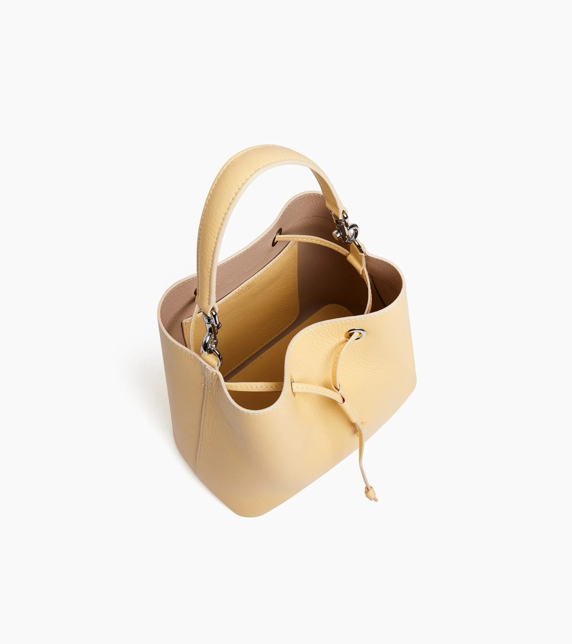 Sac seau Louise en cuir grainé - AURORE-GREGE