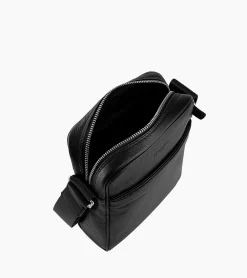 Sacoche moyen modèle Charles en cuir grainé - Black