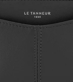 Étui clés zippé Charlotte en cuir lisse - Black